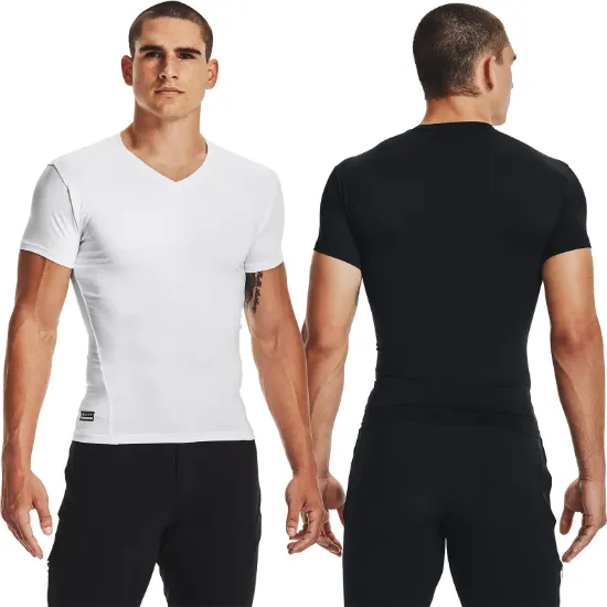 Under Armour Men's Tactical HeatGear Compression V-Neck Shirt - Enlargement