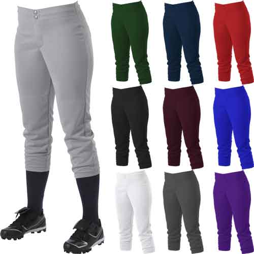 Alleson Athletic No Belt Mid-Calf Length Fastpitch Womens Softball Pants