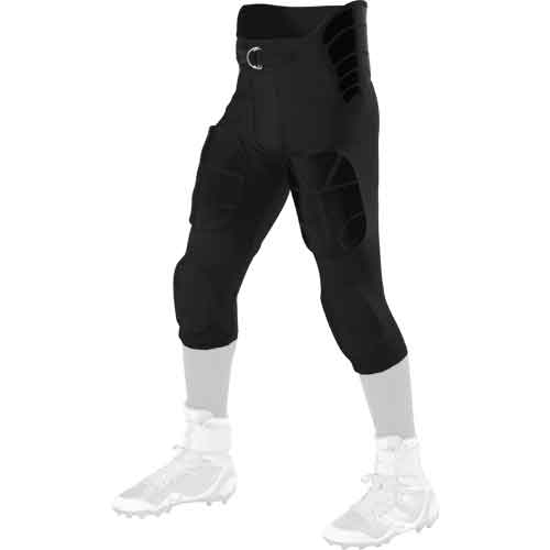 Silver 689LY Black Alleson Athletic Integrated Youth Football Pants White