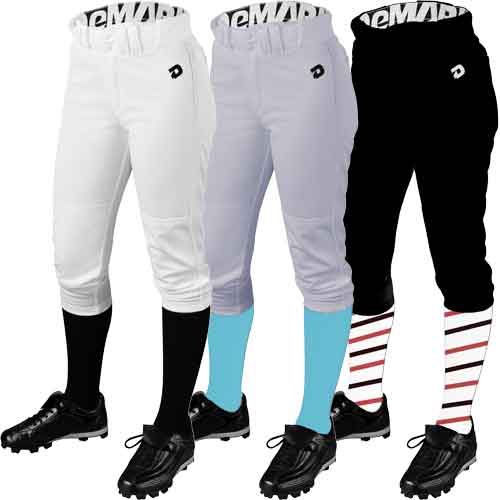 Scarlet DeMarini Girl's Belted Fastpitch Softball Pant Large 