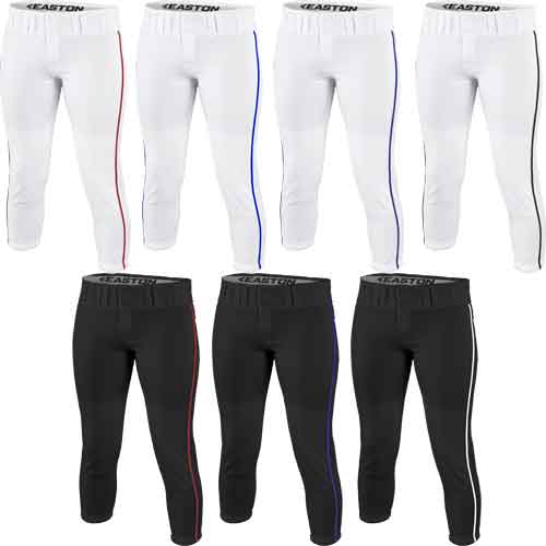 Women's Softball Pants Small Black with White Accents Teamwork NEW Low Rise 