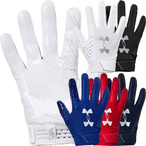 Under Armour Men's UA Spotlight Football Gloves 1304698-001 Black MSRP $45 