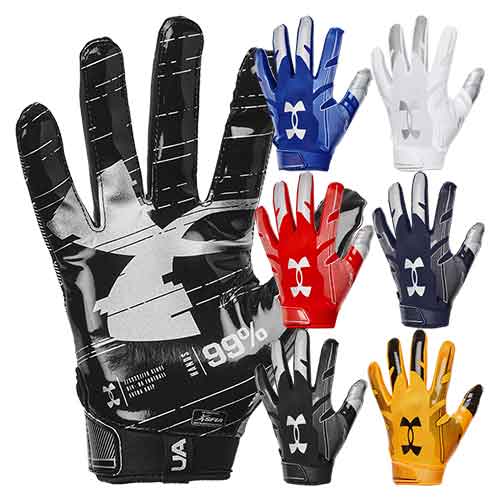 Under Armour Youth F6 Receiver Gloves Black / White 