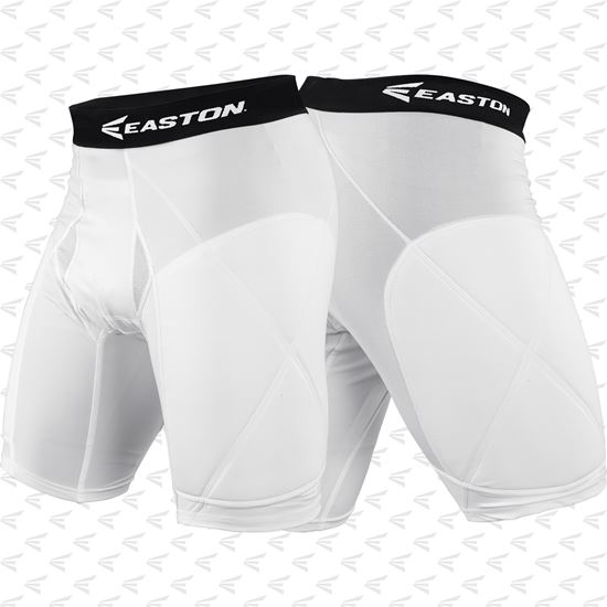 Easton A164049 Extra Protective Baseball Sliding Shorts - White