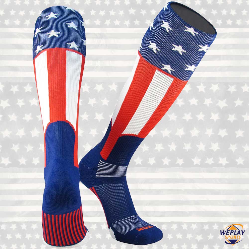 TCK Uncle Sam Stars Stripes Baseball Socks