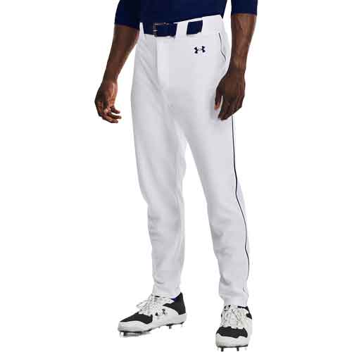 Under Armour Men's Gameday Vanish Piped Baseball Pants, XL, White/Navy