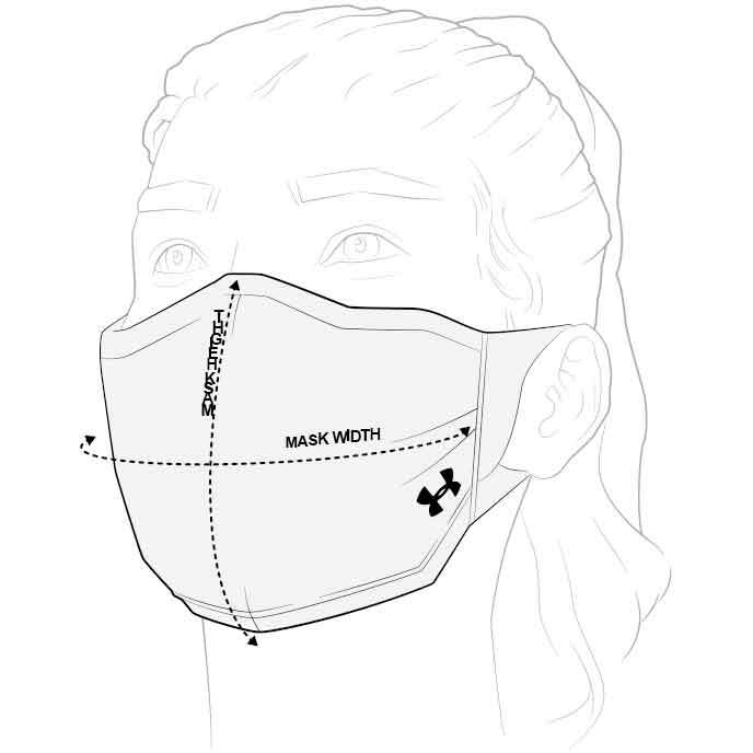 Under Armour Sports Mask Size Scale