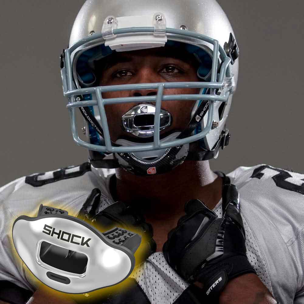 Shock Doctor Max Airflow 2 Lip & Mouth Guard - Metallic Silver