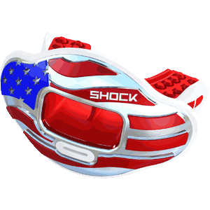 Shock Doctor Max Airflow 2.0 Lip & Mouth Guard - 3D Chrome Stars -n- Stripes