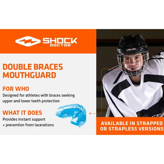 Shock Doctor Double Braces Strapless Mouth Guard - Details