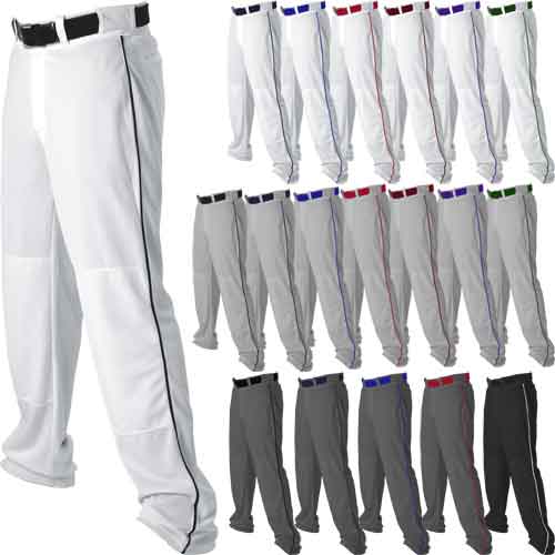 GRAY WITH NAVY LINES ALLESON ATHLETICS BASEBALL PANTS SIZES S TO XL ADULTS 