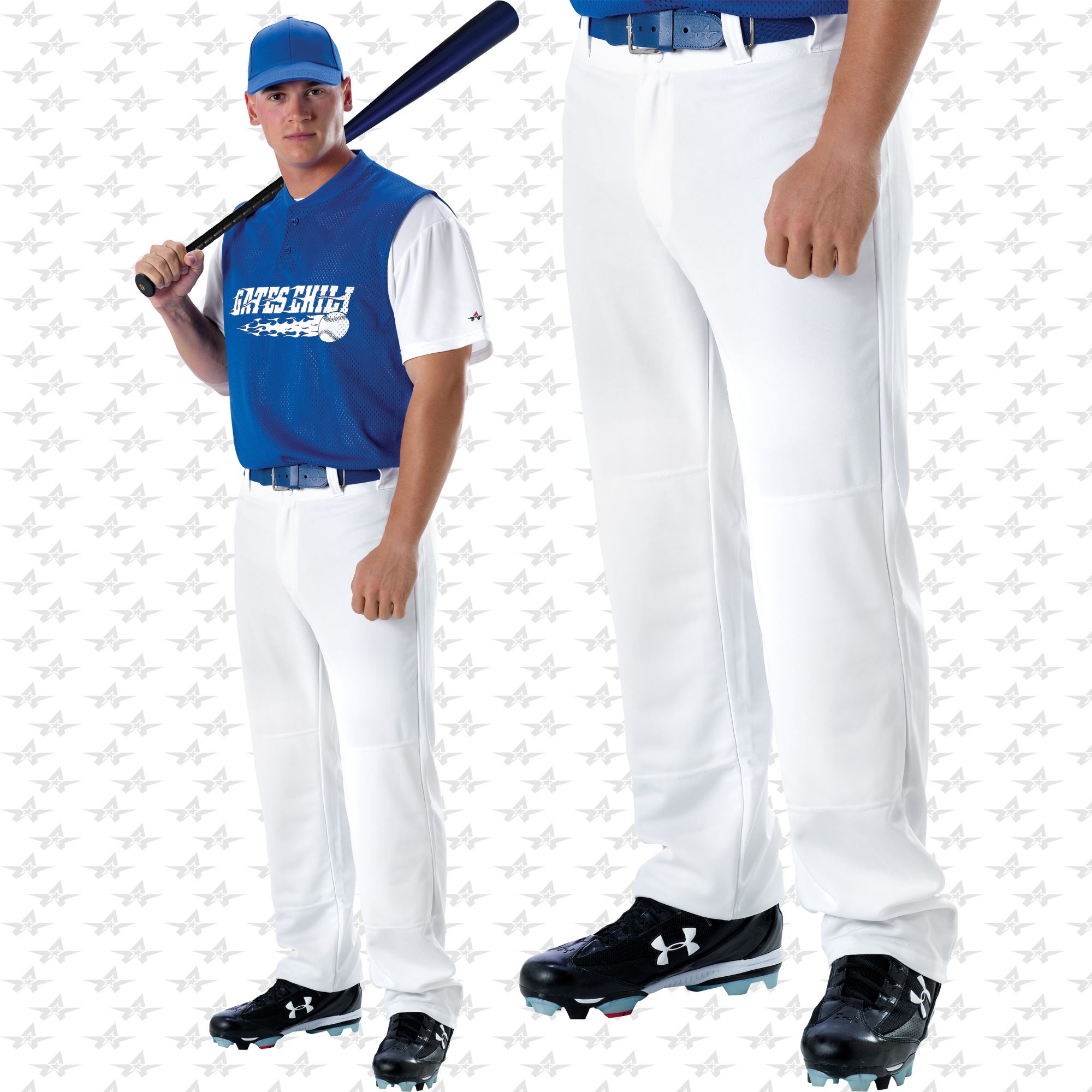 Alleson Athletic Relaxed Fit Open Bottom Boys Baseball Pants