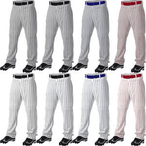 Alleson Athletic Relaxed Fit Open Bottom Pinstripe Baseball Pants