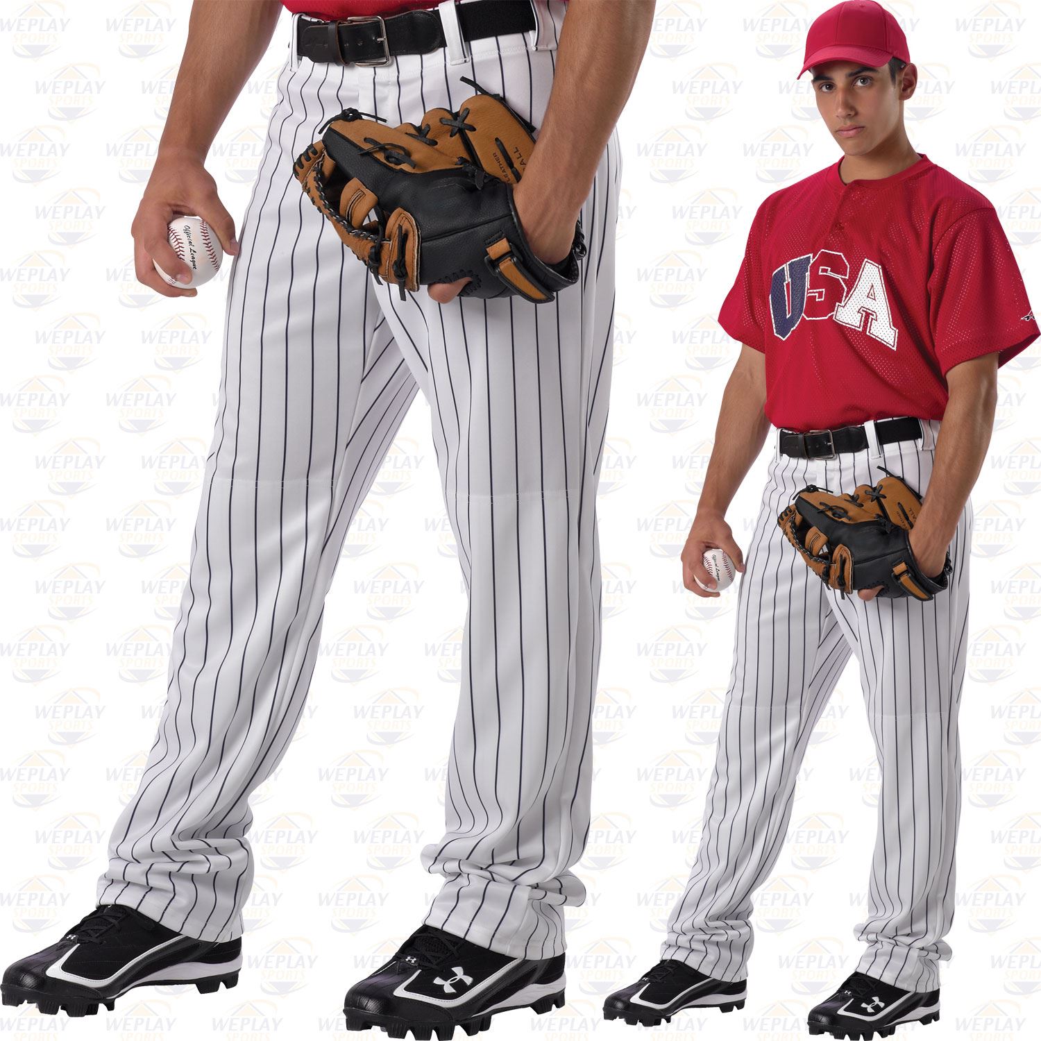 Details about   Alleson Athletic Boy's 605Wpn Open Bottom Pinstripe Baseball Pant 20"W X 23.5"L 
