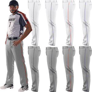 Alleson Athletic Crush Open Bottom Adjustable Mens Baseball Pants