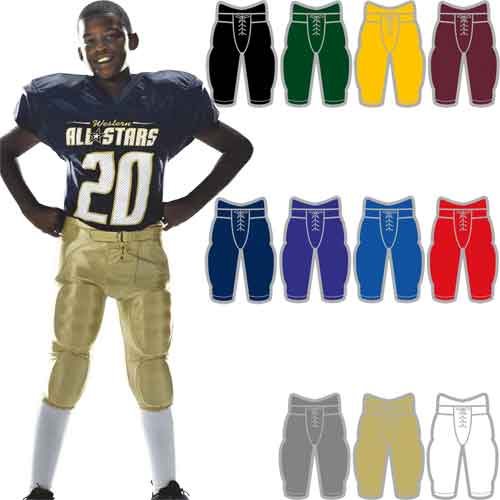 Alleson Athletic Integrated Dazzle Mens Football Pants - 688D-BK-S