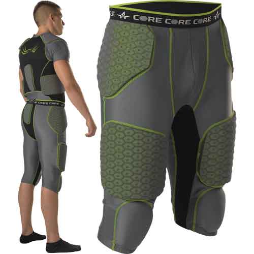 Alleson Athletic Core Hexagon Integrated 7 Pad Adult Mens Football Girdle 7SIPG 
