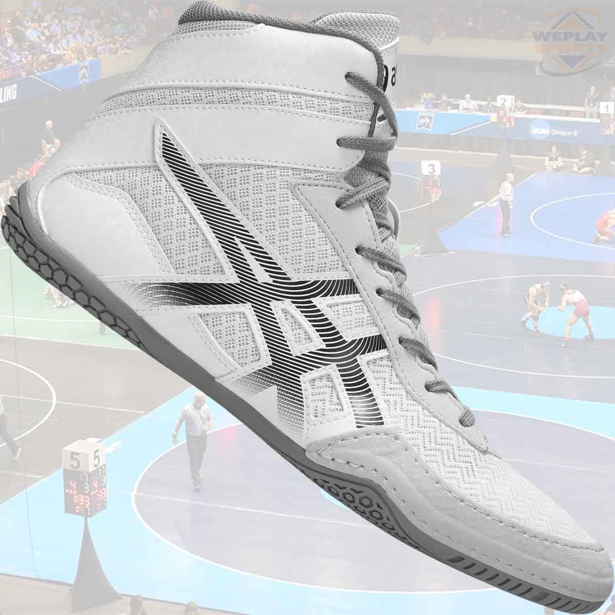 Asics Matcontrol 3 Wrestling Shoes - White Gray