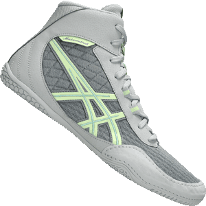 Asics Mat Control 4 Wrestling Shoes - Gray Yellow