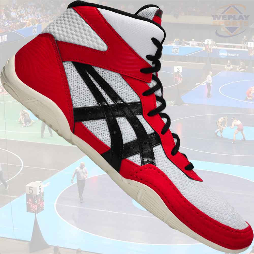  Asics Matflex 7 Wrestling Shoes - Red Black