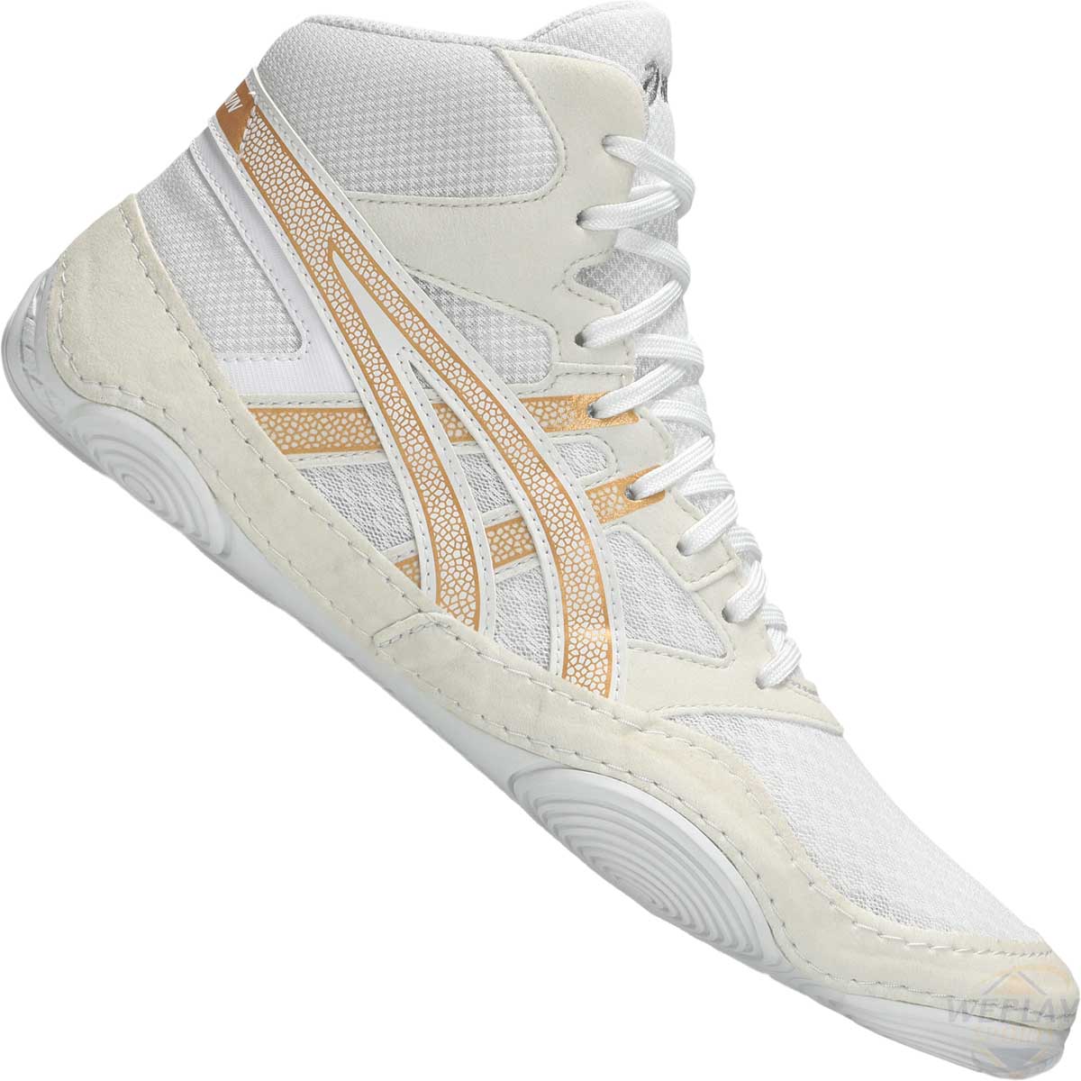 ASICS Snapdown 4 GS Youth Wrestling Shoes - White Gold
