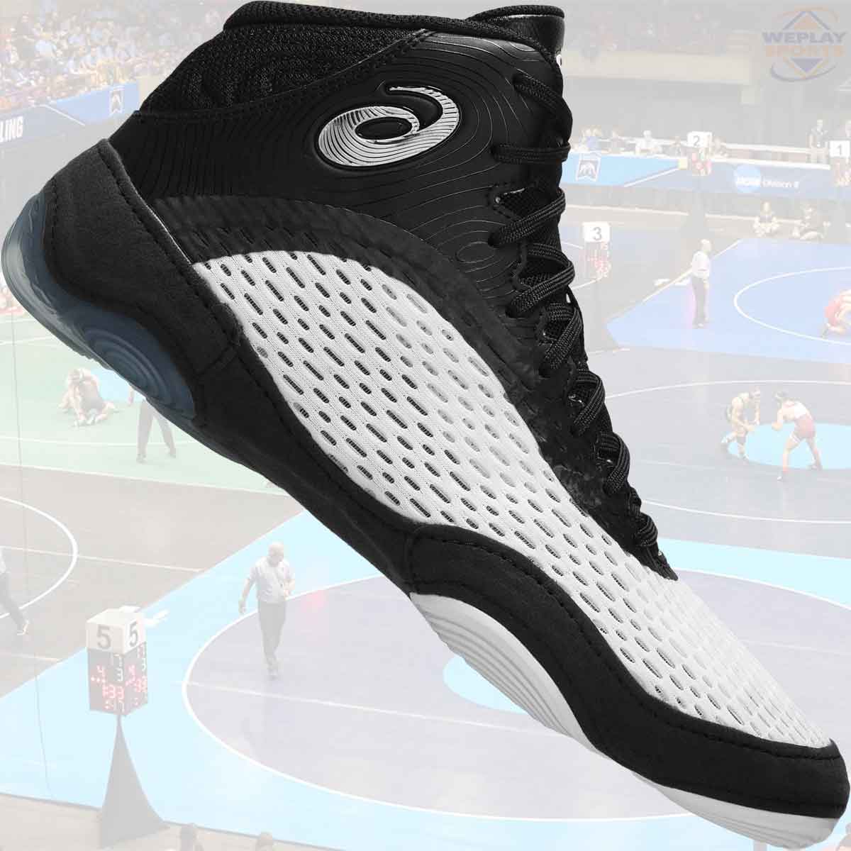 Asics Split Elite 2 Wrestling Shoes - White Black