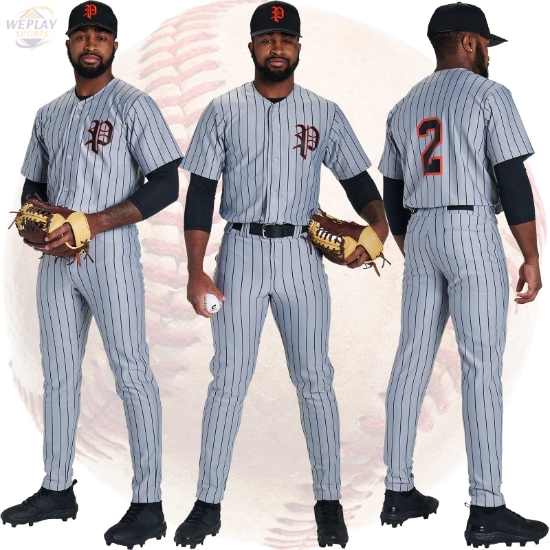 Champro Tapered Pinstripe Mens Baseball Pants - Collage