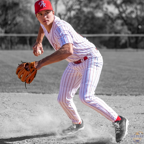 Champro Triple Crown 2.0 Tapered Pinstripe Mens Baseball Pants - In Action