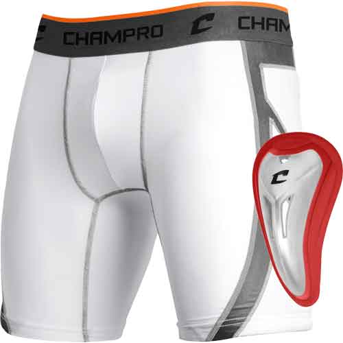 Champro Sports YOUTH Wind-Up Baseball Softball Compression Sliding Shorts w/ Cup 