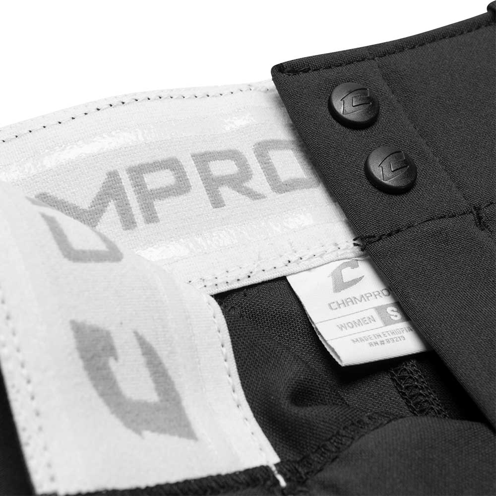 Champro BP11 Tournament Piped Fastpitch Girls Softball Pants - Waistband Color Matching Snaps