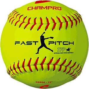 Champro 12 in. Leather Cover Fastpitch Softball