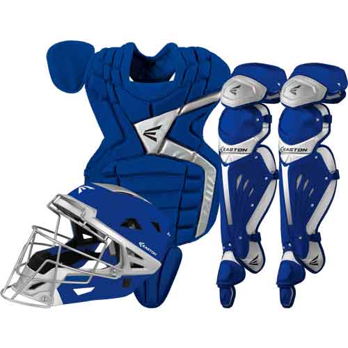 Easton Mako Baseball Catchers Gear Set - Royal Blue Intermediate