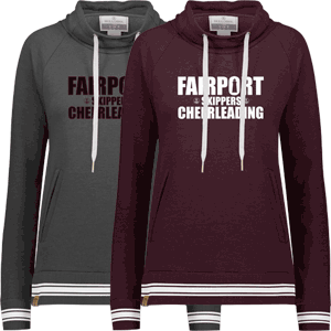 Fairport Cheerleading Ivy League Funnel Neck Pullover Womens Fleece Pullover