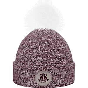 Fairport Cheerleading Faux Fur Pom Beanie w. Cheer Logo