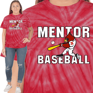 Mentor Baseball Tie-Dye T-Shirt
