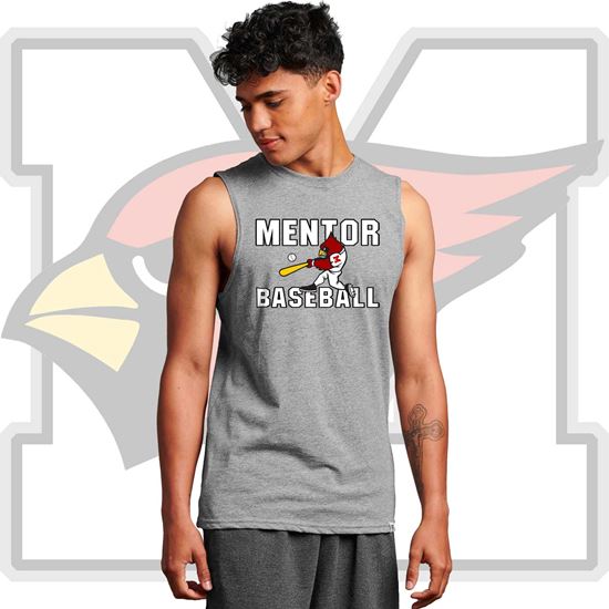 Mentor Baseball Mens Sleeveless T-Shirt - Gray