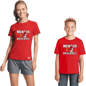 Mentor Baseball Essential Youth Ladies Mens T-Shirt