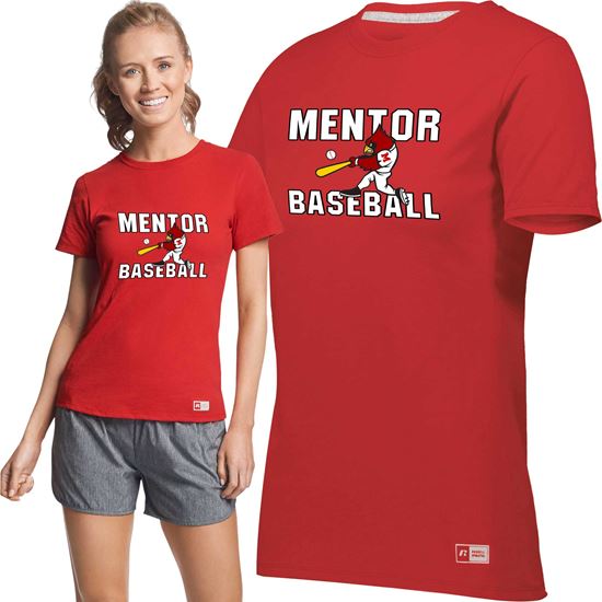 Mentor Baseball Womens T-Shirt - Red