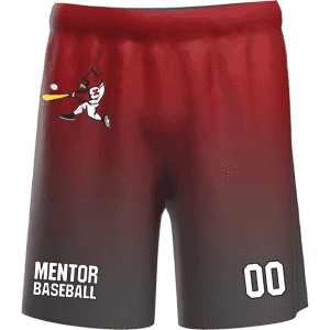 Mentor Baseball Youth &amp; Adult Sublimated Short