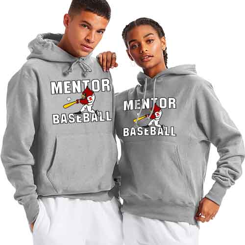 Mentor Baseball Reverse Weave Hooded Sweatsweat