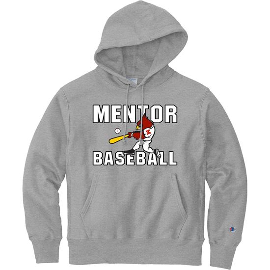 Mentor Baseball Reverse Weave Hoody - Oxford Gray