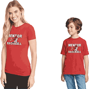 Mentor Baseball Youth Ladies Mens Tri-Blend T-Shirt