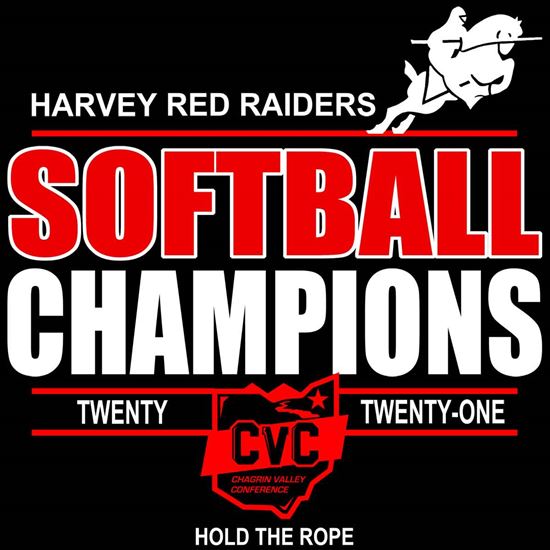 Harvey Softball 2021 CVC Champs Shirt Logo