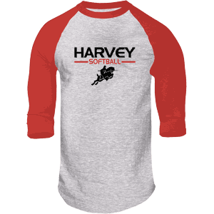 Harvey Softball Classic Heathered 3/4 Sleeve Shirt