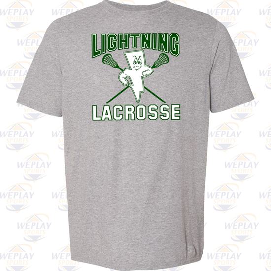 Lightning Lacrosse T-Shirt - Oxford Gray