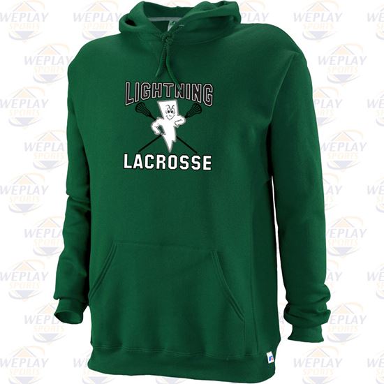 Lightning Adult Lacrosse Sweatshirt w. Hood - Green