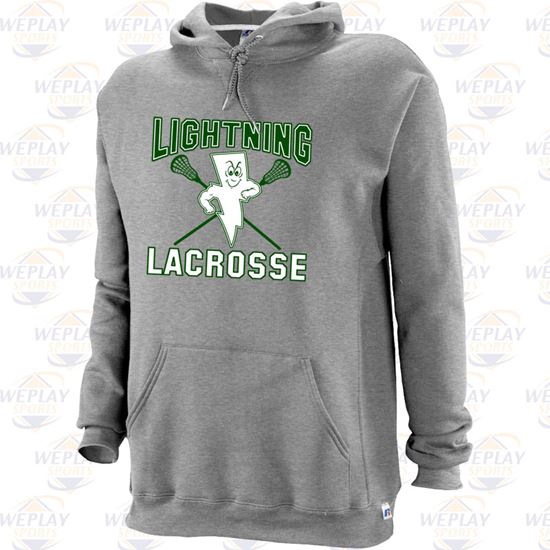 Lightning Adult Lacrosse Hoody Sweathsirt - Oxford Gray