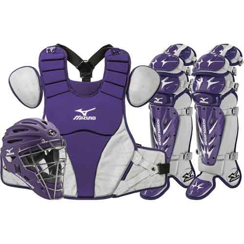 Mizuno Samurai Baseball Catchers Gear Set - Purple