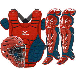 Mizuno Samurai Womens Fastpitch Catchers Gear Set - Red Navy Blue