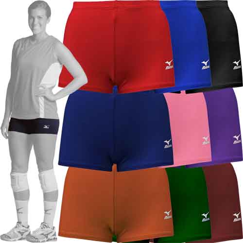 Mizuno Womens Volleyball Apparel Vortex Short Forest Red Extra Large 
